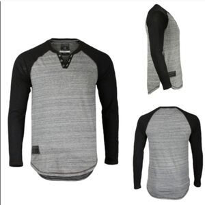 ZIMEGO Long Sleeve Henley Sz XXL